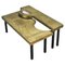 Tables Basses Puzzle en Laiton par Brutalist Be, Set de 2 1