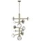 Apollo Brushed Brass Chandelier by Alabastro Italiano 1