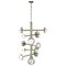 Apollo Brushed Brass Chandelier by Alabastro Italiano, Image 1