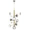 Apollo Shiny Gold Metal Chandelier by Alabastro Italiano 1