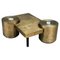 Pac Man Brass Coffee Tables by Brutalist Be, Set of 3 1