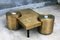 Pac Man Brass Coffee Tables by Brutalist Be, Set of 3 2