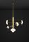 Apollo Shiny Gold Metal Pendant Lamp by Alabastro Italiano 2