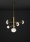 Apollo Shiny Gold Metal Pendant Lamp by Alabastro Italiano, Image 2