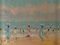 Artista de la escuela española, La playa, siglo XX, óleo sobre lienzo, Imagen 5