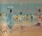Artista de la escuela española, La playa, siglo XX, óleo sobre lienzo, Imagen 4