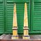 Italian Yellow Marble Obelisks, Early 20th Century, Set of 2 4