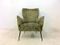 Vintage Italian Chair with Slender Brass Legs, Image 2