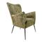 Vintage Italian Chair with Slender Brass Legs, Image 1