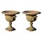 Ornamental Terracotta Goblets with Loop Handles, Early 20th Century, Set of 2 1
