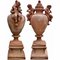Large Baroque Vases with Putti in Terracotta, Late 19th Century, Set of 2 2