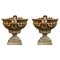 Baccellato Vases with Medusa Heads in Terracotta, 19th Century, Set of 2 1