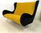 Italian Mustard and Black Sofa, 1950s 8