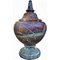 Turned Vases in Italian Diaspro Rosso Marble, Early 20th Century, Set of 2 3