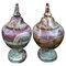 Turned Vases in Italian Diaspro Rosso Marble, Early 20th Century, Set of 2, Image 1