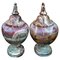 Turned Vases in Italian Diaspro Rosso Marble, Early 20th Century, Set of 2 6