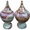 Turned Vases in Italian Diaspro Rosso Marble, Early 20th Century, Set of 2, Image 2