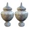 Turned Vases in Italian Lumachella Marble, Early 20th Century, Set of 2 1