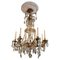 Large French Chandelier in Gilt Bronze and Faceted Glass, 1880s, Image 1