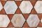 Floor with Hexagons and Triangles in Carrara Marble and Red Terracotta, 1950, Set of 38 4