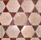Floor with Hexagons and Triangles in Carrara Marble and Red Terracotta, 1950, Set of 38 2