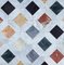 Floor in Polychrome Marble with Losange in White Carrara Marble, 1950, Set of 38, Image 1