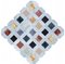 Floor in Polychrome Marble with Losange in White Carrara Marble, 1950, Set of 38, Image 3