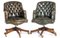English Swiveling Desk Chairs, Early 20th Century, Set of 2 2
