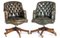 English Swiveling Desk Chairs, Early 20th Century, Set of 2, Image 2