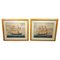 Ships, Watercolors, 1900, Framed, Set of 2 1