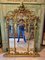 Antique French Mirror and Console Table with Italian Marble Top, Set of 2 3