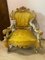 French Sofa, Armchairs and Table, Late 19th Century, Set of 4, Image 18