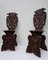 Antique Italian Carved Oak Sgabello Chairs, Set of 2 8