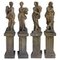 Statues de Jardin en Pierre Four Seasons avec Socle, Set de 4 1