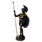 Italian Bronze Sculpture Greek Warrior with Spear and Shield 1