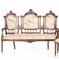 19th Century Portuguese Sofa and Armchairs, Set of 3, Image 4