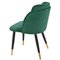 Spanish Chairs in Metal, Green Velvet Upholstery, Set of 2, Image 2