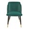 Spanish Chairs in Metal, Green Velvet Upholstery, Set of 2 3
