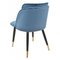 New Spanish Chairs, Metal, Blue Velvet Upholstery, Set of 2 4