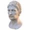 Early 20th Augustus Emperor Head in Carrara White Marble 6