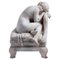 19th Century Italian White Marble Sculpture Reclining Lady from Umberto Stiaccini, Image 1