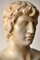 Bust of Antinous, White Carrara Marble, Early 20th Century, Image 5