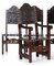 Antique Portuguese Chairs and Armchairs, 1850, Set of 5 3