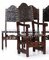 Sedie e poltrone antiche, Portogallo, 1850, set di 5, Immagine 3