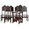 Antique Portuguese Chairs and Armchairs, 1850, Set of 5 5