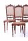 19th Century Portuguese Chairs in Brazilian Rosewood, Set of 4, Image 3