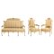 Louis XVI 19th Century French Canapé and Chairs, Set of 3, Image 1