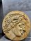 Gelber Siena Marmor Runde von Alexander dem Großen, Ende 19. Jh. Ammon 10
