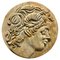 Gelber Siena Marmor Runde von Alexander dem Großen, Ende 19. Jh. Ammon 1