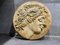 Gelber Siena Marmor Runde von Alexander dem Großen, Ende 19. Jh. Ammon 9